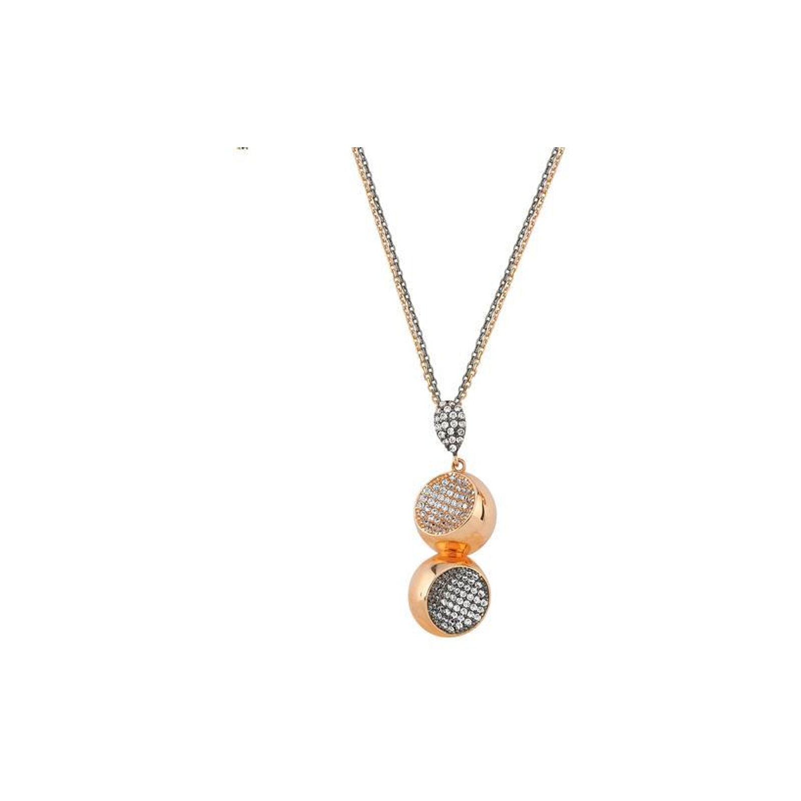 Altın Taşlı Set Kolye